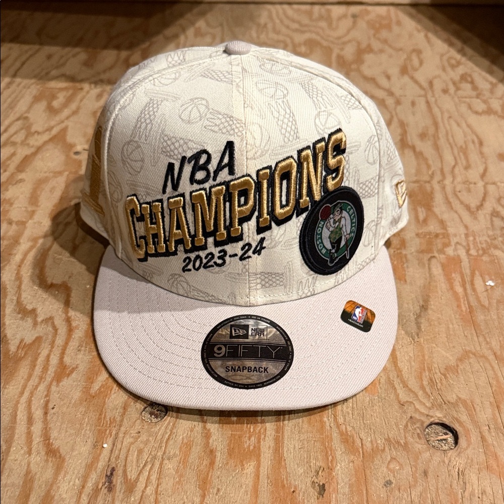 New Era NBA Champions 2023-24 Beige Snapback Hat